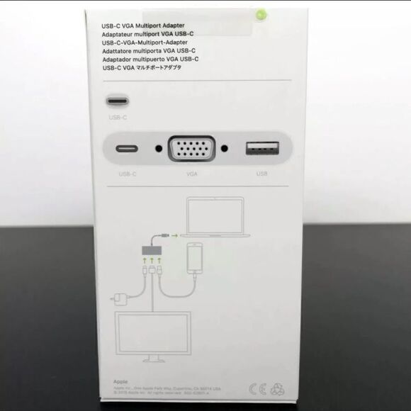 Apple USB-C VGA Multiport Adapter in White - AUTHENTIC + SEALED! - Picture 6 of 10